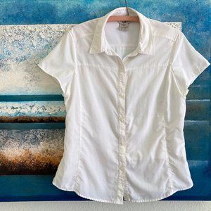 REI White Short Sleeve “Sahara” Blouse, size M